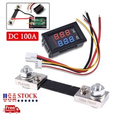 DC 100V 100A Voltmeter Ammeter Volt Amp Meter Voltage Current Tester with Shunt picture