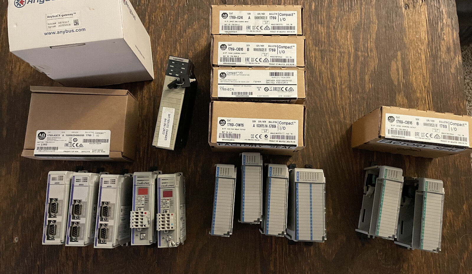 Allen Bradley LOT - PLC, AnyBus, Input/Output cards (NEW AND USED)