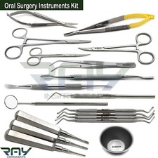 18 Pcs Dental Micro Oral Surgery Kit Surgical Instruments Needle Holder Forceps picture