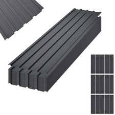 15 Pcs Galvanized Metal Roof Panels 16.77x73.23 in 127.9 Sq Ft Screws Included picture