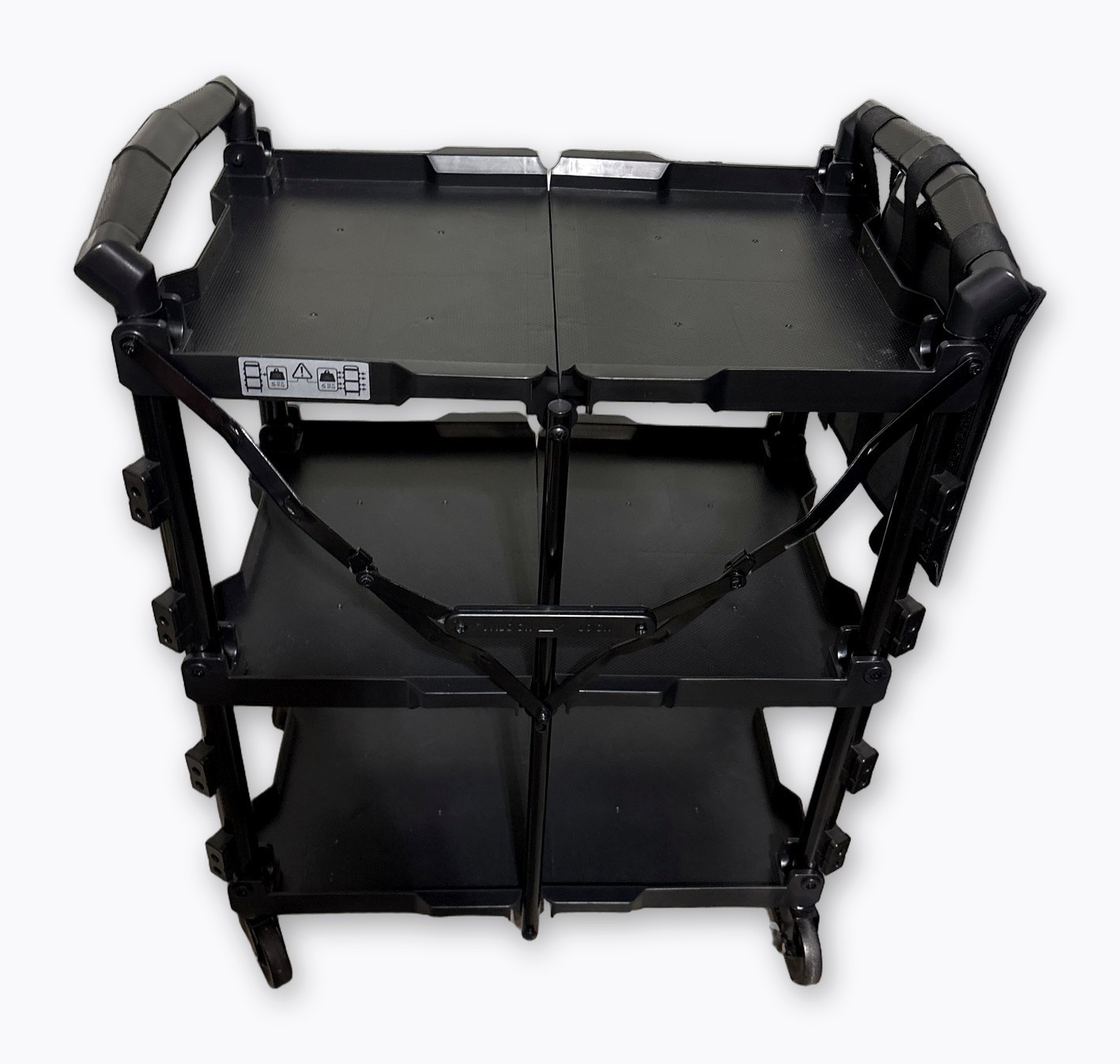 Olympia Tools 85-188 Pack-N-Roll Folding Collapsible Service Cart 150 lb Black