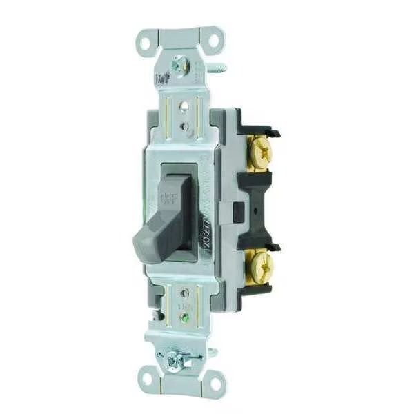 Wall Switch, Gray, 1/2 HP, 1-Pole Switch