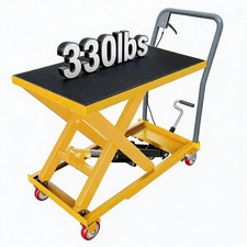 330 lbs Hydraulic Lift Table Cart Single Scissor Lift Table Adjust 28.5