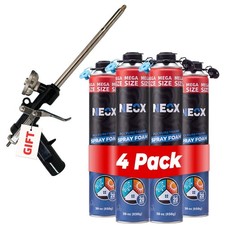 NEOX Spray Foam Insulation Kit XL w/ Gun Closed Cell Expanding (30 oz 4-24 Pack) picture