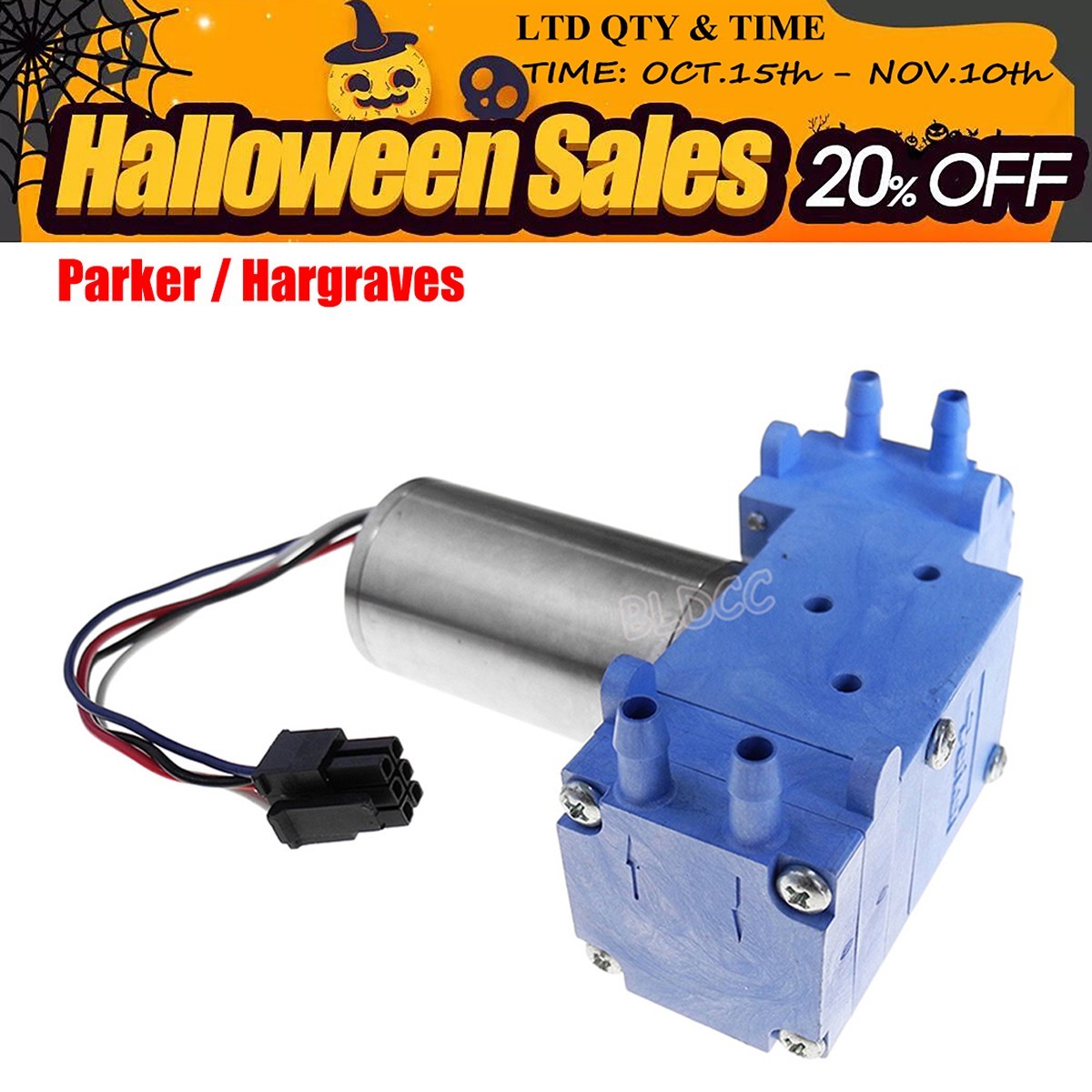 Parker / Hargraves BLDC 12VDC Miniature Vacuum Diaphragm Pump Dual Head Air Pump