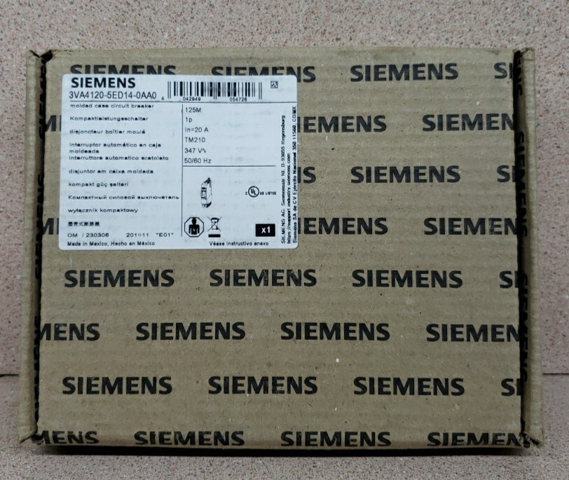 New SIEMENS 3VA4120-5ED14-0AA0 Single Pole 20 AMP 3VA4 Circuit Breaker New SIEMENS 3VA4120-5ED14-0AA0 Single Pole 20 AMP 3VA4 Circuit Breaker