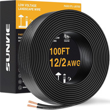 100FT 12/2 Low Voltage Landscape Wire ETL Listed Copper Wire 12AWG picture