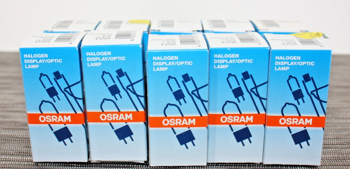 Qty 10 OSRAM 6.6A 64318 A PK30D, 45W Current Controlled Halogen Airfield Lamps Qty 10 OSRAM 6.6A 64318 A PK30D, 45W Current Controlled Halogen Airfield Lamps