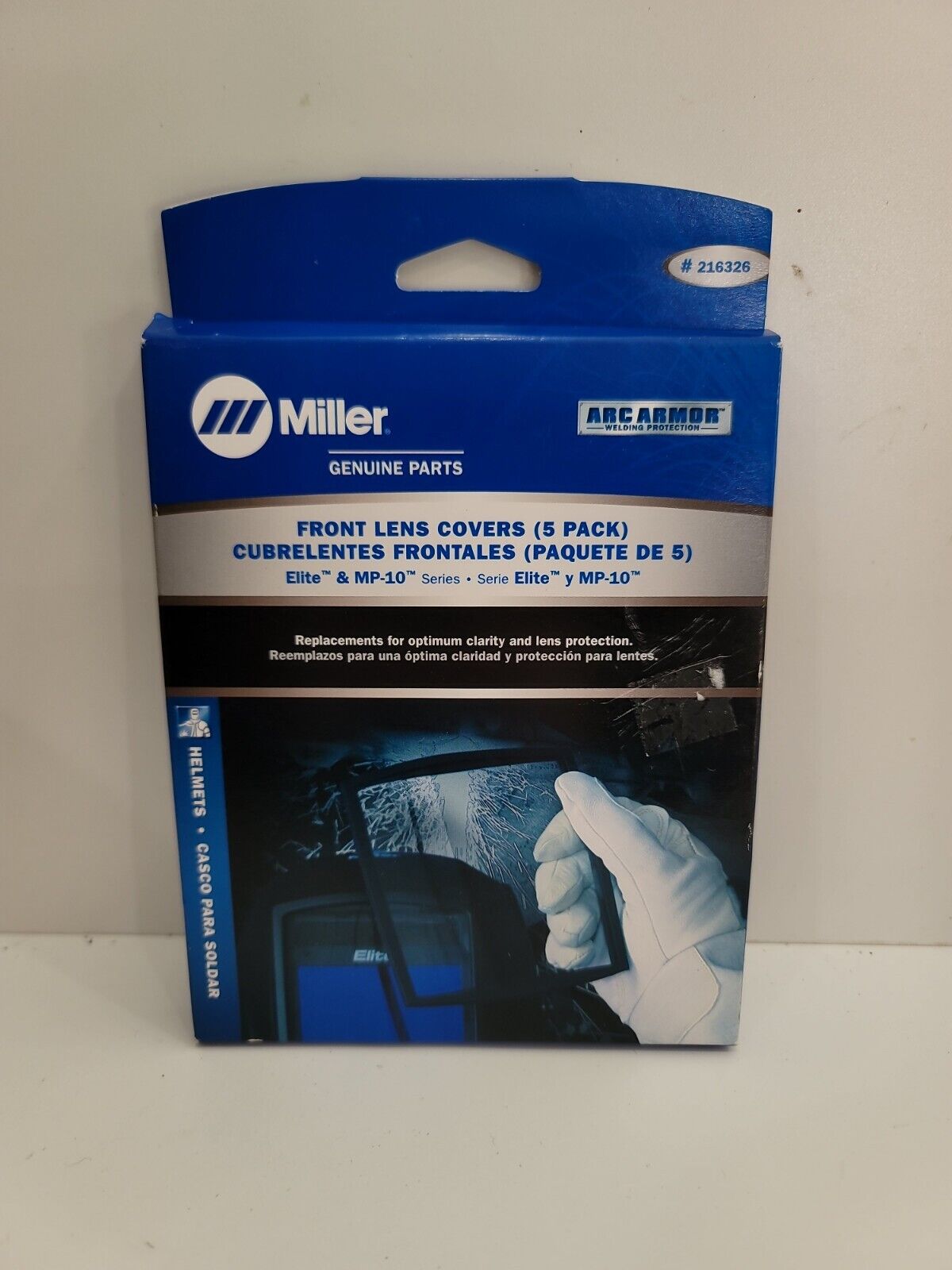 Miller Electric 216326 Helmet Replacement Outside Safety Plate, 1- Package Of 5