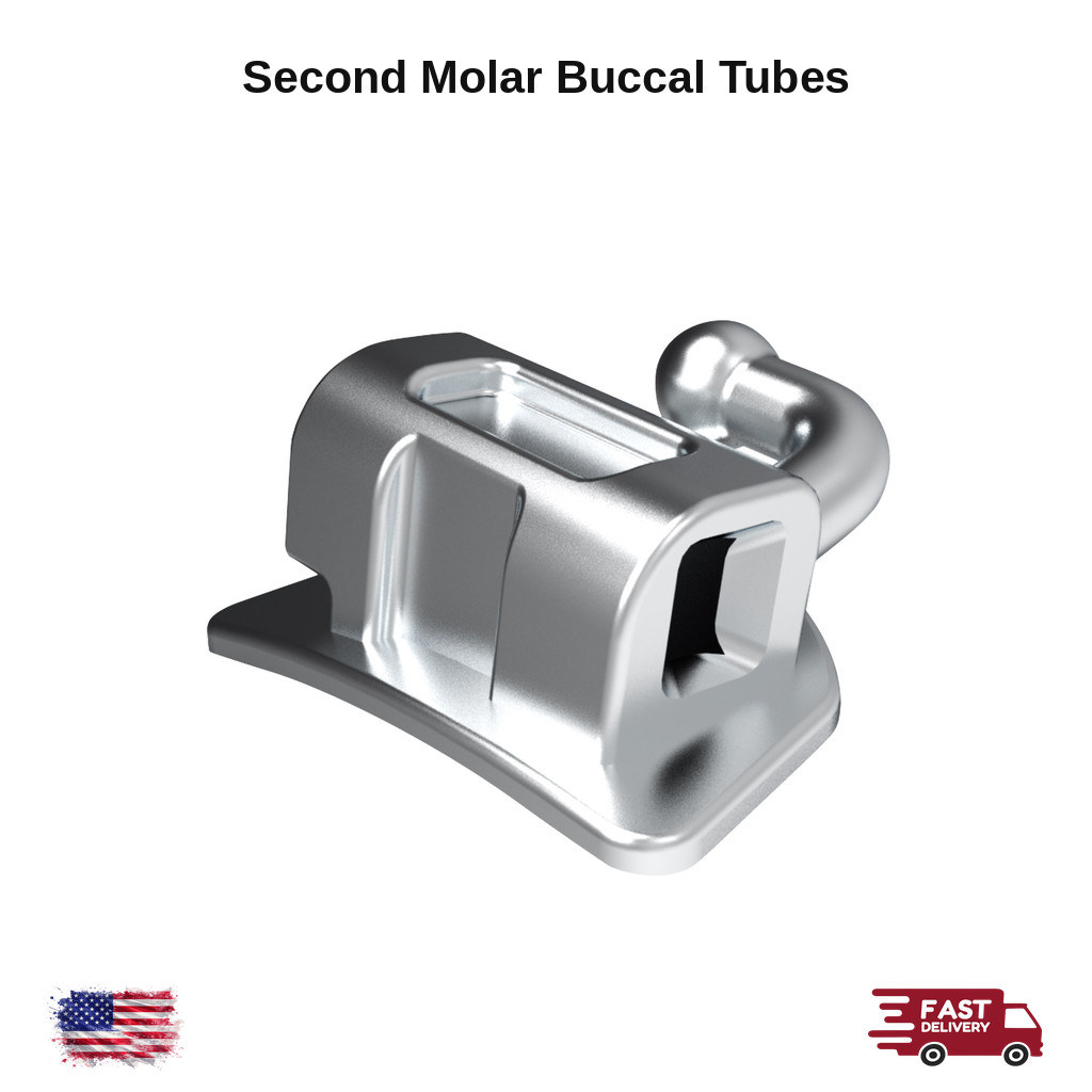 Evolve Second Molar Buccal Tubes MBT Roth Single Non Convertible 10 Piece Pack