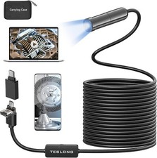 5MP Auto-Focus Endoscope USB Borescope Inspection Camera Semi-Rigid Cable 16.4ft picture