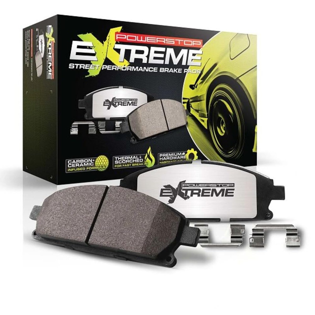 PowerStop Z26-1053 Rear Brake Pads Carbon Fiber Ceramic PowerStop Z26-1053 Rear Brake Pads Carbon Fiber Ceramic