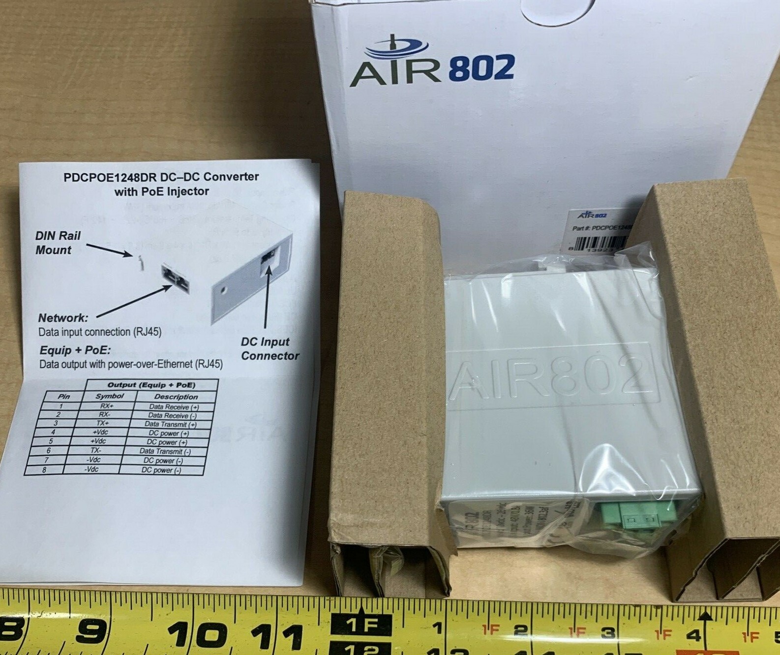 AIR802 PDCPOE1248DR Power Over Ethernet (POE) DC Converter 10-26vdc to 48vdc