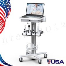 Medical Laptop Cart w/ Drawer & Oral Scanner Holder, Mobile Dental Scanner Cart picture