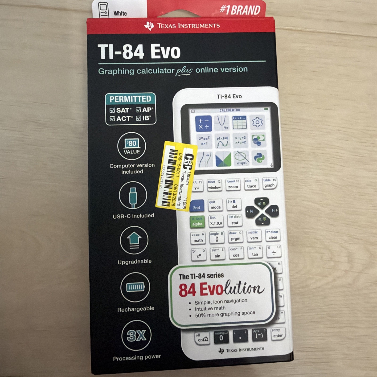 Texas Instruments TI-84 Evo Graphing Calculator + Online Version 
