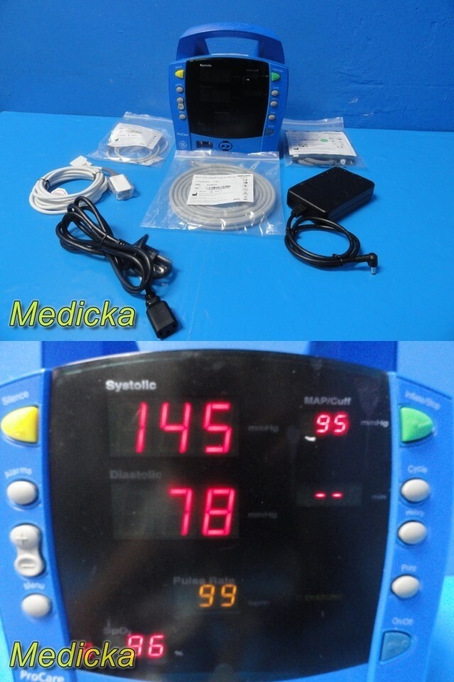 2005 GE Dinamap Procare DPC320N-EN Patient Monitor W/ PSU & Leads ~ 35142