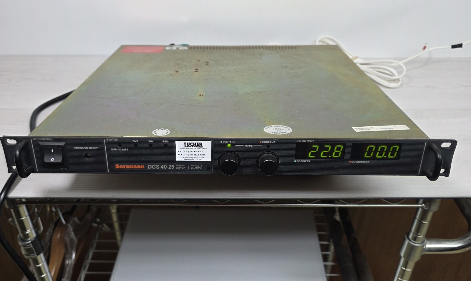 Sorensen DCS40-25 1000W Rackmounted DC Power Supply - Tested Sorensen DCS40-25 1000W Rackmounted DC Power Supply - Tested