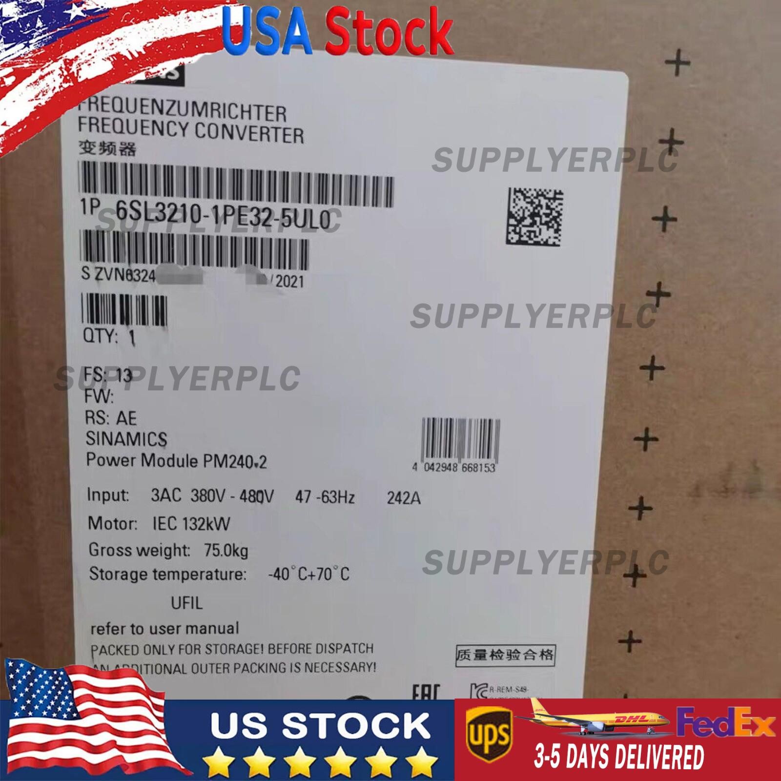 New Siemens G120 POWER MODULE PM240-2 6SL3210-1PE32-5UL0 6SL3 210-1PE32-5UL0