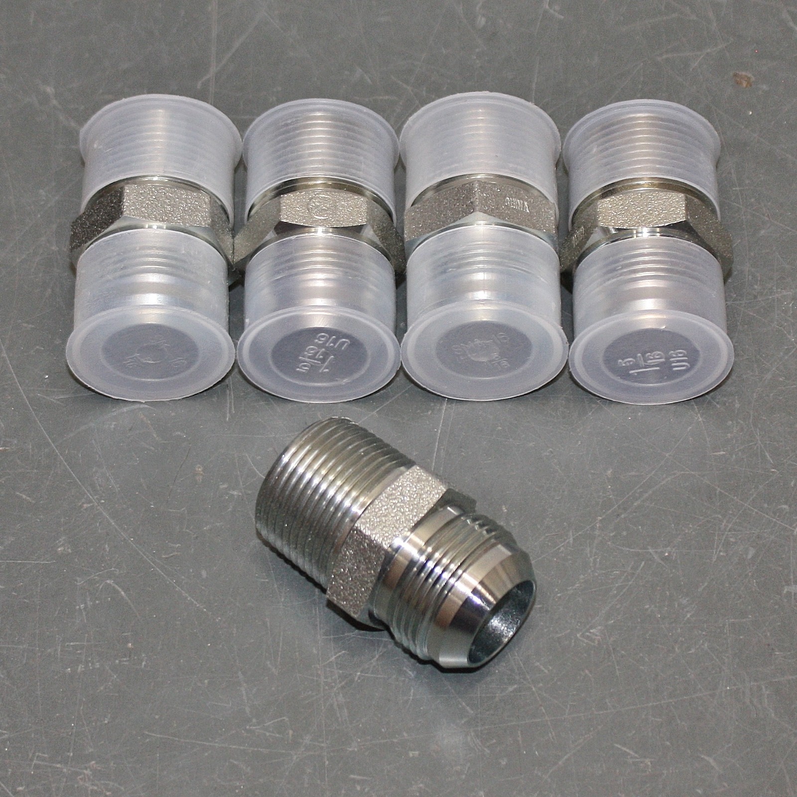 (5) Eaton Aeroquip Hydraulic Hose Adapter Fitting 2021-16-16S, 1