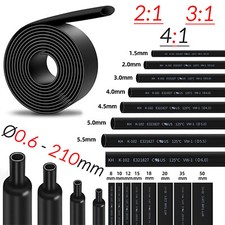 2:1 3:1 4:1 Heat Shrink Tubing / Sleeve Ø 0.6 - 210 mm Black Heat Shrink Tubing picture