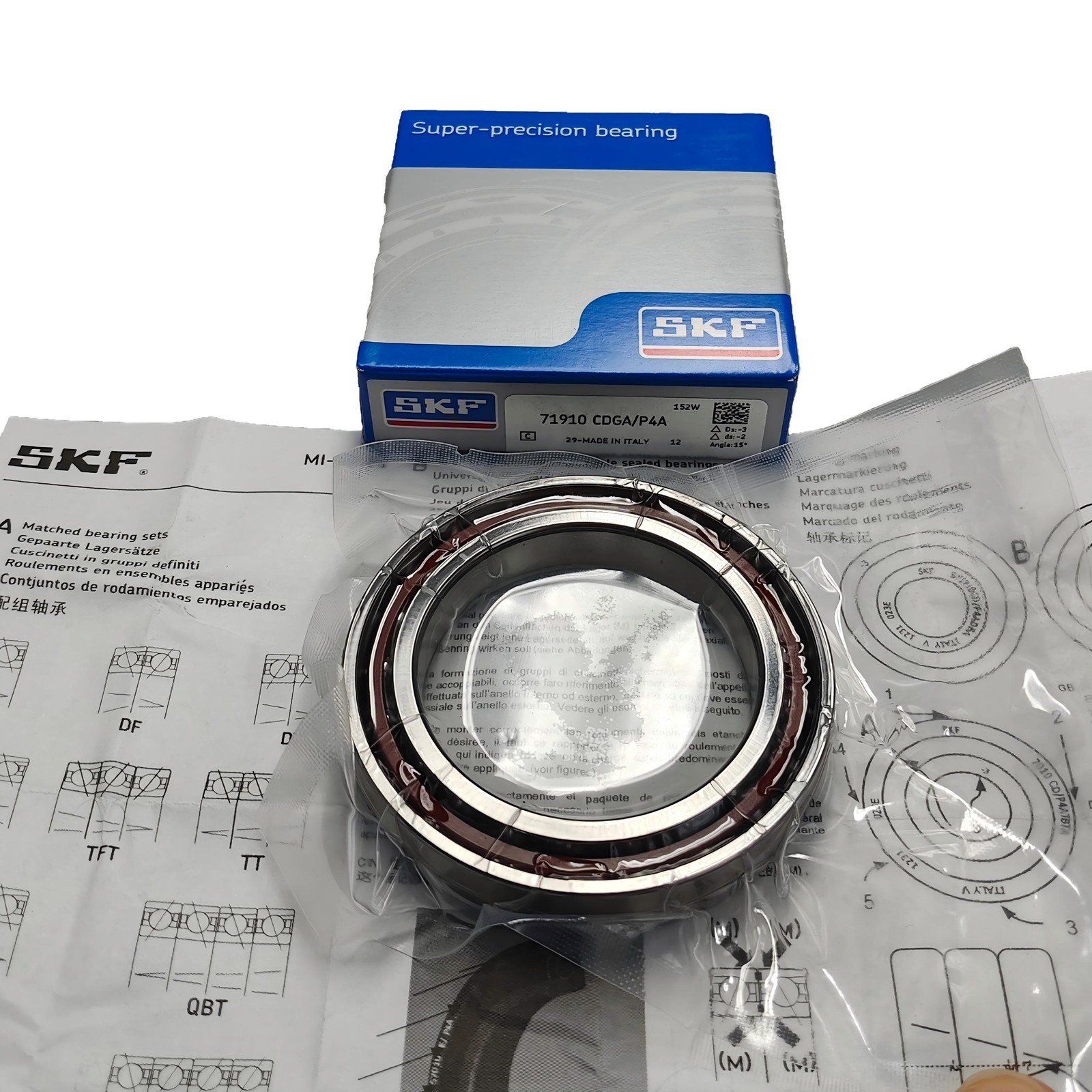 FIT SKF 71910 CDGA/P4A ANGULAR CONTACT SPINDLE BALL BEARING 50x72x12mm US