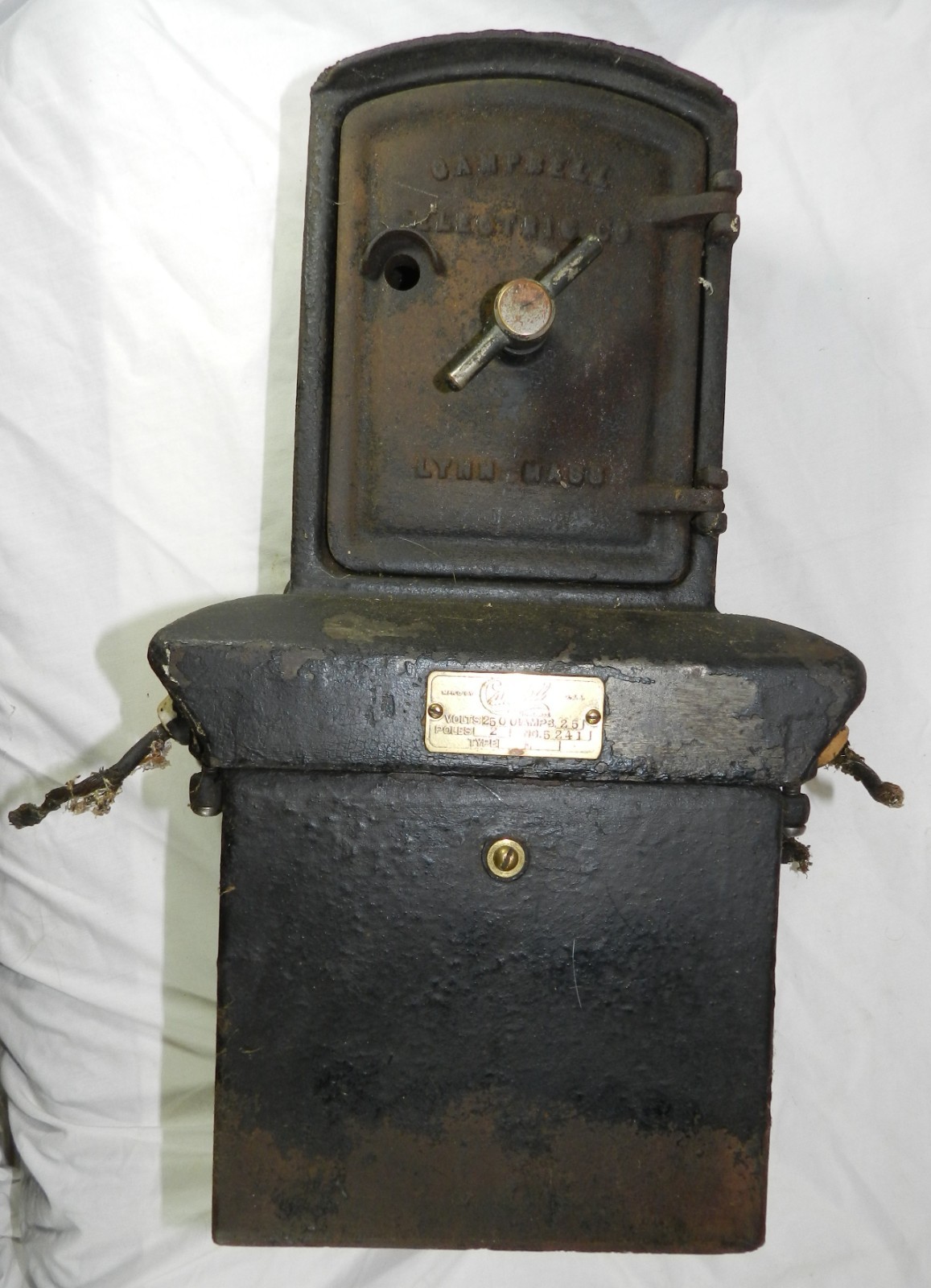 Vintage Campbell Electric Company 8 Day Time Switch in Cast Iron Case - 1913