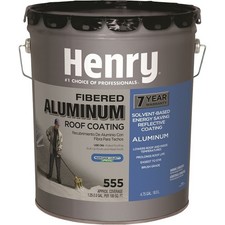 Henry HE555019 Roof Coating, Silver, 18 L Pail, Liquid picture
