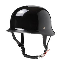 Half Helmet Cruiser Biker Novelty Shiny German Motorcycle Black S M L XL XXL picture