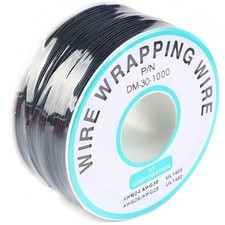 Black Electronic Wire DM-30-1000 - 30 AWG Single Core Tinned Copper Solid picture