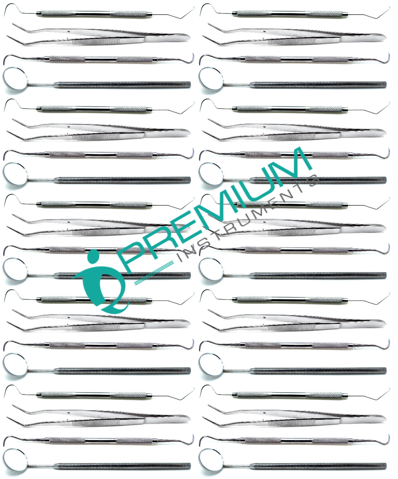 40 Pcs Dental Examination Pro Set Explorer 23/17 Sickle Scaler Tweezer Mirror 5 40 Pcs Dental Examination Pro Set Explorer 23/17 Sickle Scaler Tweezer Mirror 5