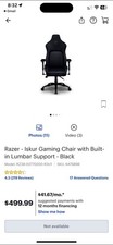 TC100 Relaxed Gaming Chair-Fabric-Racing-Inspired Design-Gray and Black picture