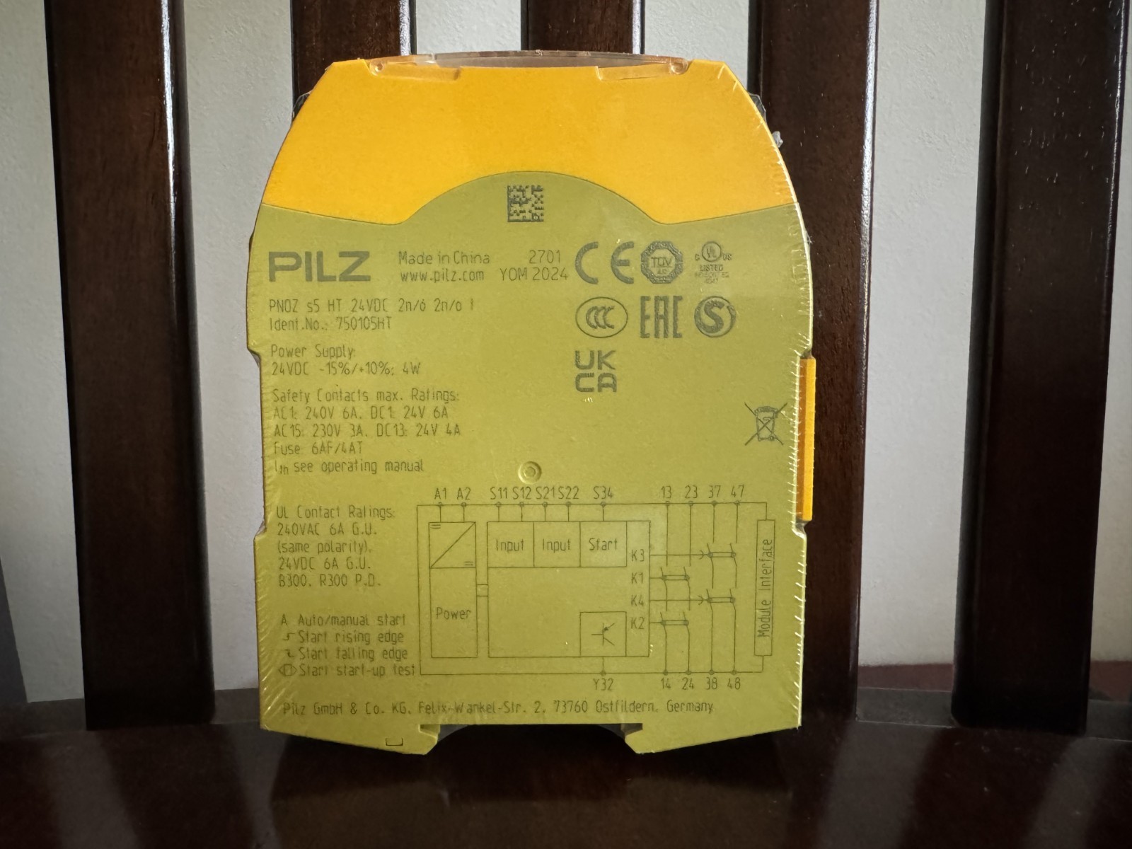 PILZ PNOZ s5 750105 24VDC 2N/O 2N/O T Safety Relay NEW SEALED Genuine