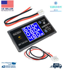 DC 100V 10A LCD Digital Voltmeter Ammeter Wattmeter Power Meter Panel Tester picture
