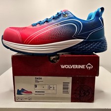 Wolverine Dash Low W080090 Womens 9 M Work Shoes Watermelon Blue Composite Toe picture