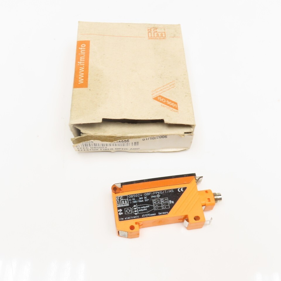 IFM OB5024 OBF-FPKG/T/AS Efector Fiber Optic Amplifier 10-36VDC