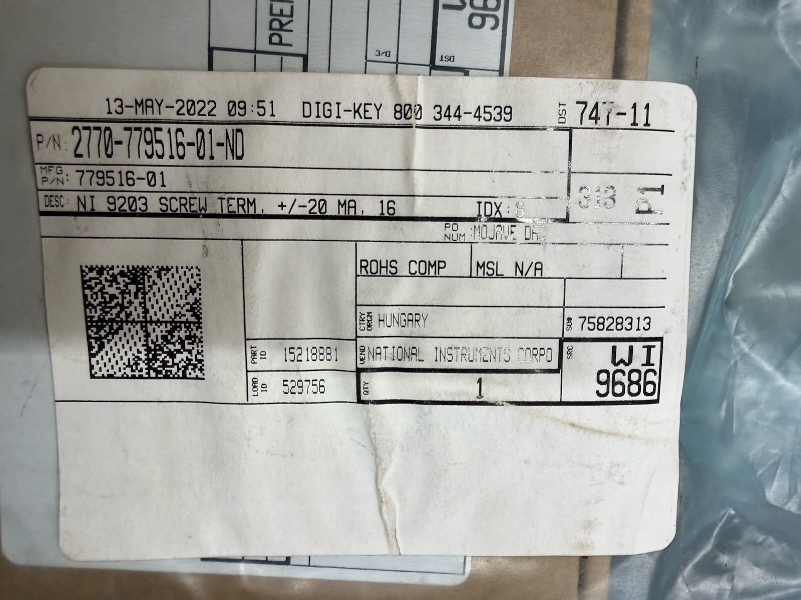 NEW Unopened NI 9203 8 Channel Current Input Module +/-20mA 779516-1 NEW Unopened NI 9203 8 Channel Current Input Module +/-20mA 779516-1