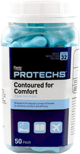Protechs Contoured for Comfort Ear Plugs, NRR 32, 50 Pair, Blue picture