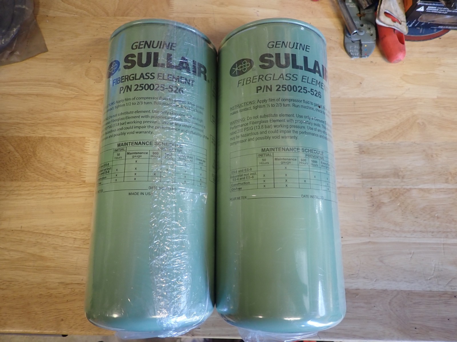 2 OEM Sullair 250025-526 Rotary Screw Compressor Oil Filter s Sullair Branded