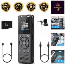 64GB Digital Voice Recorder with Playback & Voice Activation for Professionals picture