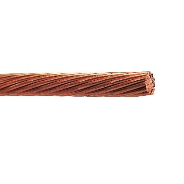 25' 4/0 AWG 19 Strand Soft Drawn Bare Copper Conductor Ground Wire 25' 4/0 AWG 19 Strand Soft Drawn Bare Copper Conductor Ground Wire