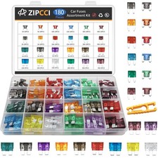 180 Pcs Automotive Blade Fuse Kit, Standard, Mini & Low Profile Mini, 1A-40A, Tr picture