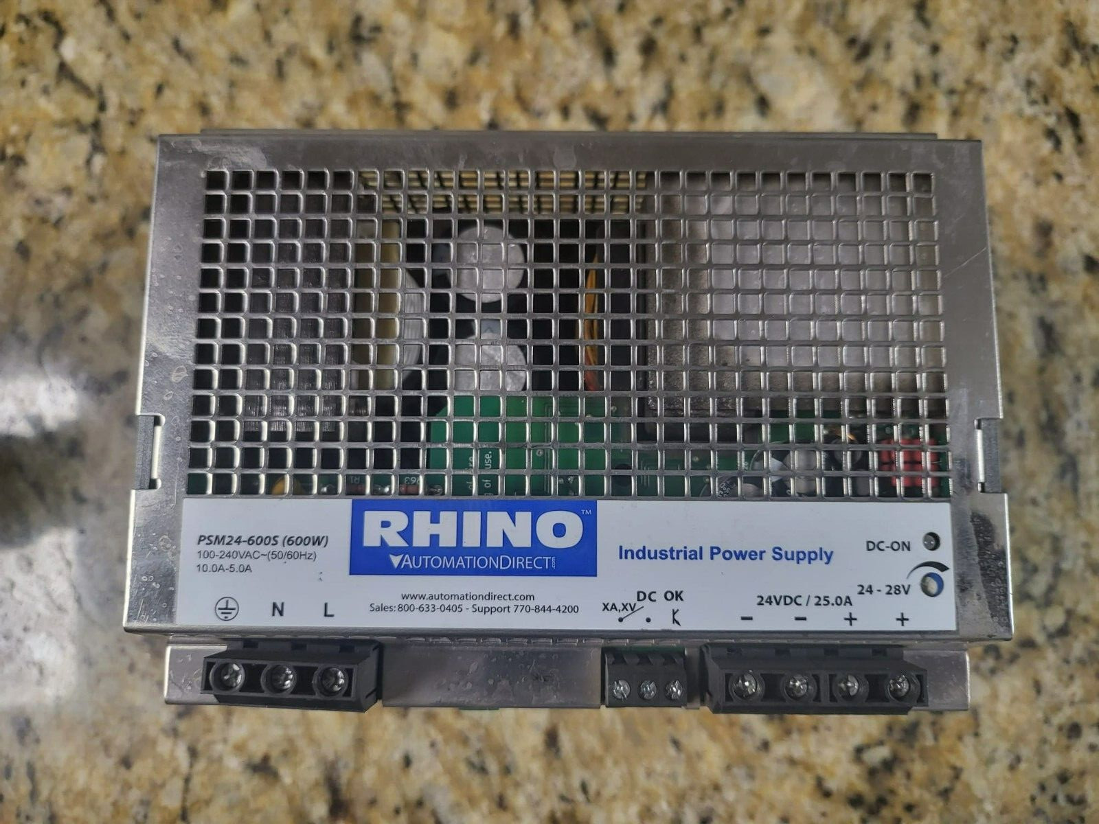 AUTOMATIONDIRECT RHINO DYMO PSM24-600S / PSM24600S POWER SUPPLY AUTOMATIONDIRECT RHINO DYMO PSM24-600S / PSM24600S POWER SUPPLY