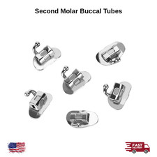 Second Molar Monoblock Buccal Tubes Stainless Steel MBT Roth 80 Piece Bulk Box picture