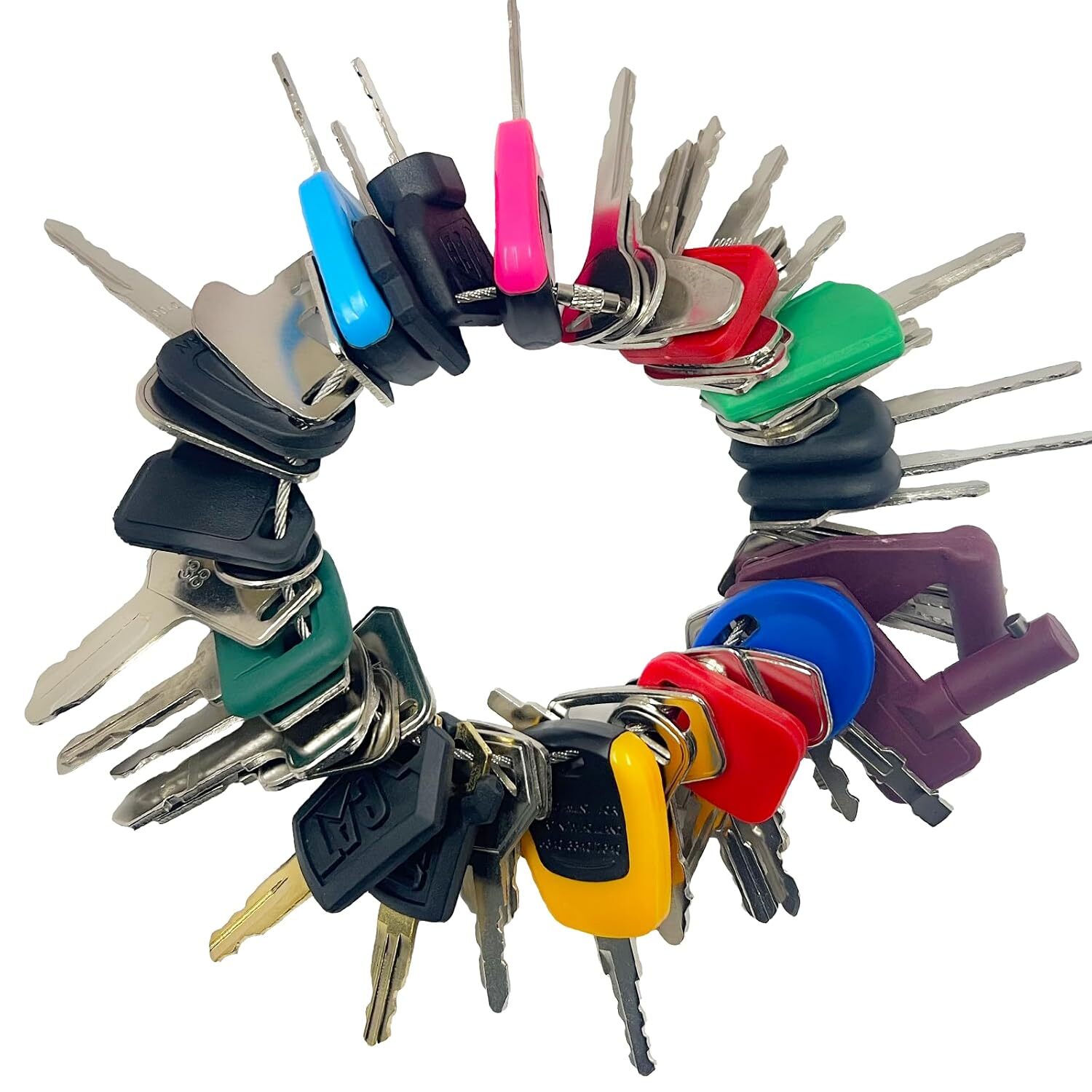 50 Heavy Construction Equipment Machinery Keys Master Set Case JD JCB CAT Volvo