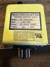New Macromatic SS 76522-02 Time Delay Relay,  120VAC/DC 10A , DPDT,20s-10Min. picture