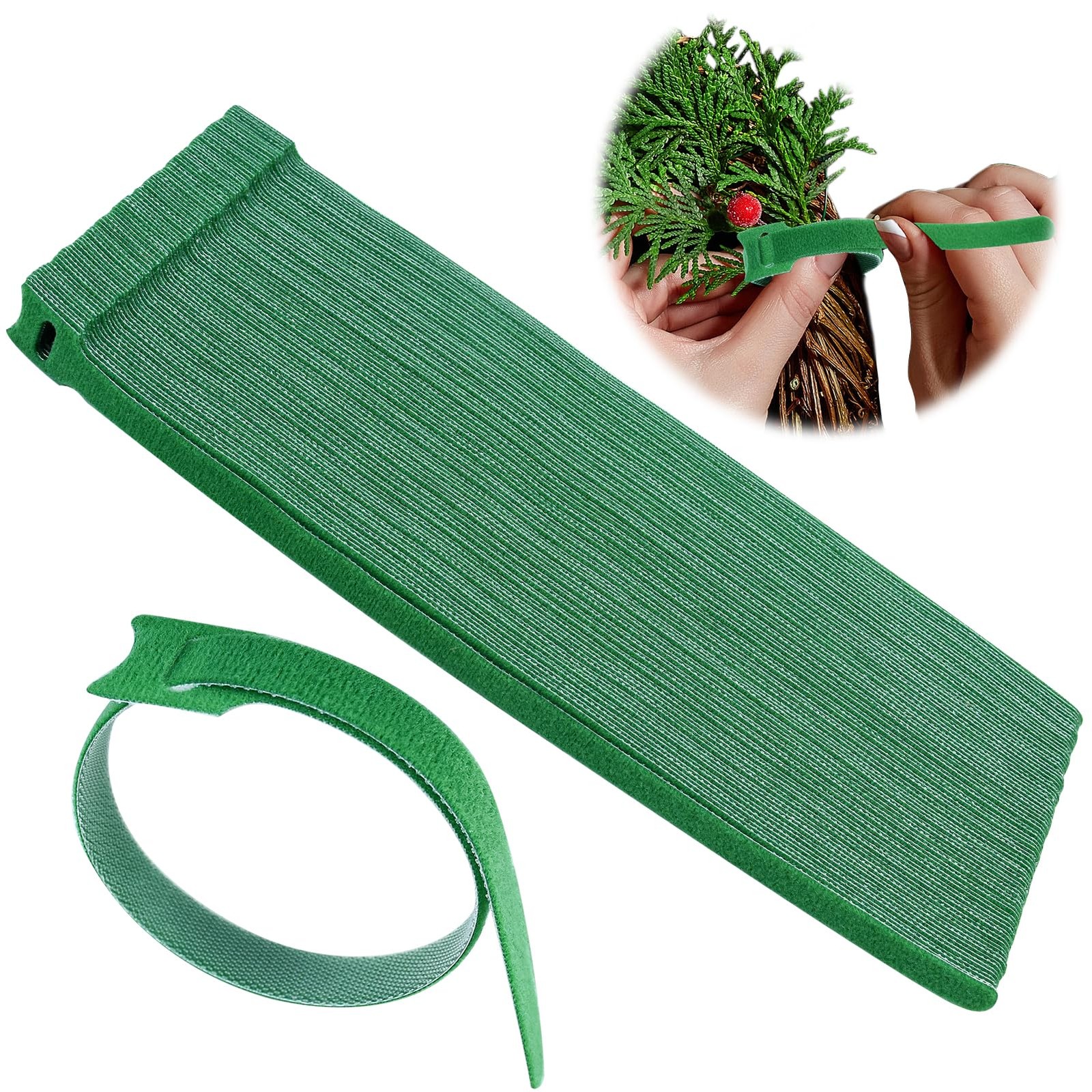 80 Pack Christmas Garland Ties Hook Loop Adjustable Nylon Cable Straps