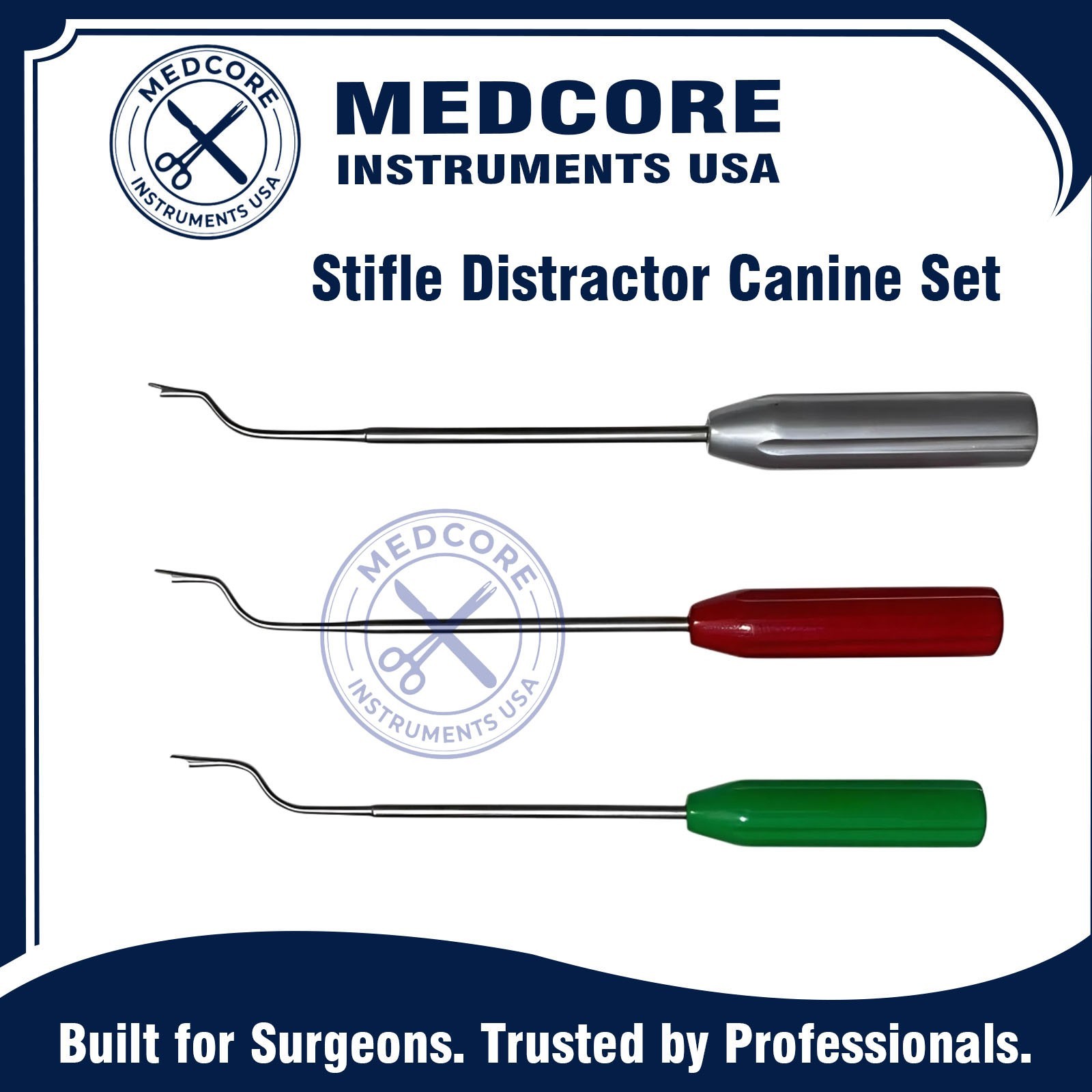 Stifle Distractor Canine Veterinary 13 20 27mm 3Pcs Set Surgical instrument