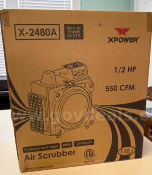 XPOWER X-2480A Professional 3 Stage Filtration HEPA Purifier Mini Air Scrubber XPOWER X-2480A Professional 3 Stage Filtration HEPA Purifier Mini Air Scrubber