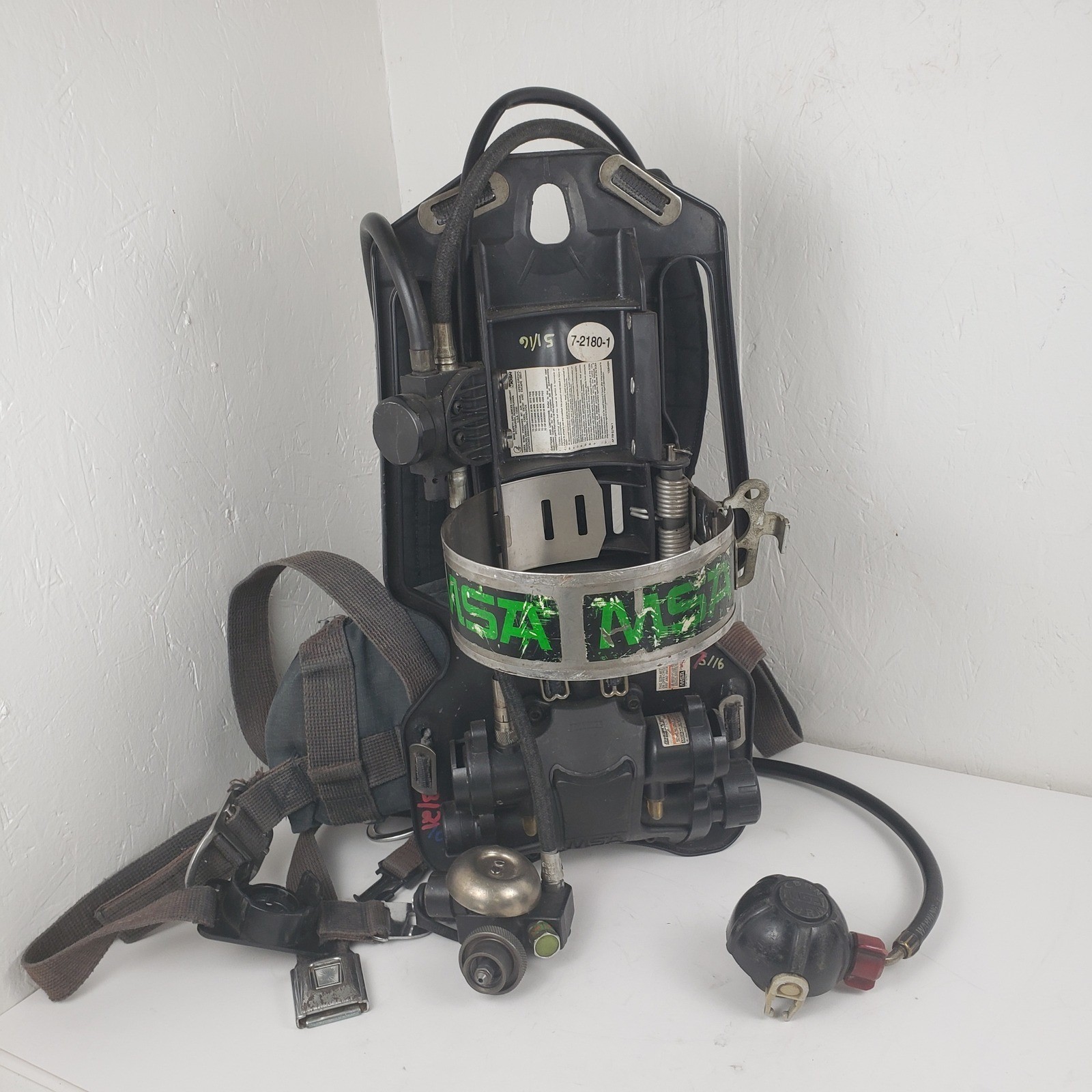 MSA FireHawk M7 AirMask 4500 PSI CBRN SCBA Harness Backplate Assembly No Tank