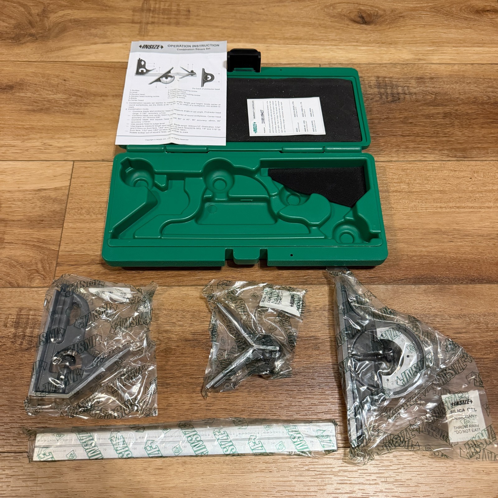 INSIZE 2278-180 Combination Square Set, 1/32\